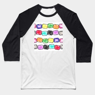 Cristal Colored Vector Background Pattern Seamless Baseball T-Shirt